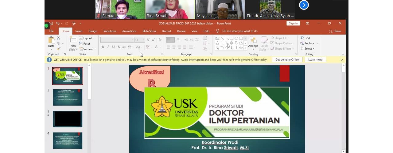 Rapat Dosen Program Doktor Ilmu Pertanian PPS USK, Membahas Animo Mahasiswa Baru Dan Masa Studi